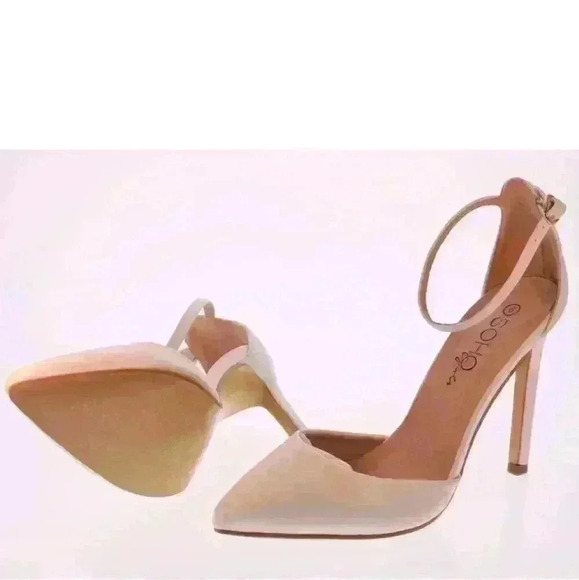 NEW NIB Soho Girls Kim-2 White Pointed Toe Ankle Strap Heel Sandal Sz 6 $60 - Picture 5 of 11